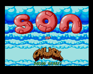 Chuck Rock II: Son of Chuck title screen for Amiga CD32